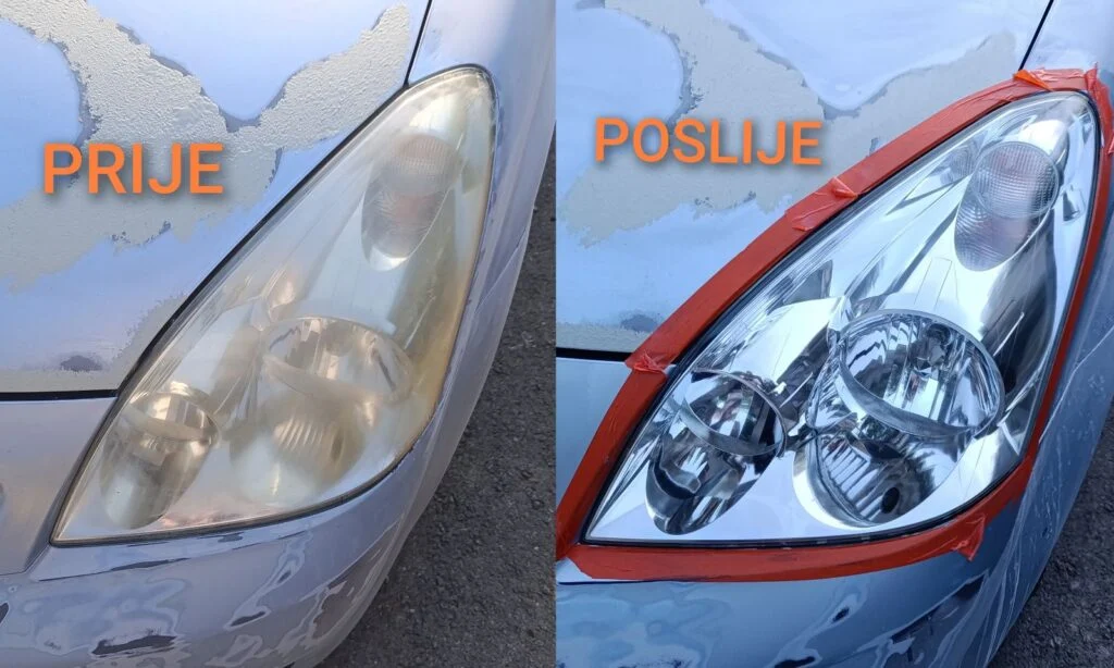 Poliranje farova prije i poslije